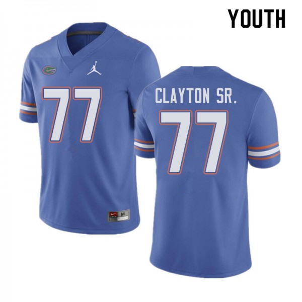 Jordan Brand Youth #77 Antonneous Clayton Sr. Florida Gators College Football Jerseys Blue